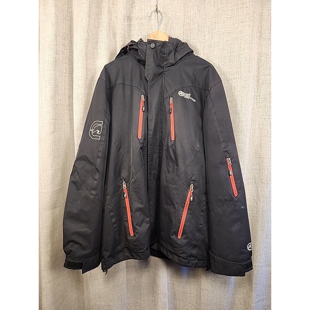 Ecko Function Fleece Lined Winter Jacket Men's Size XL Parka Black‎ Detachable